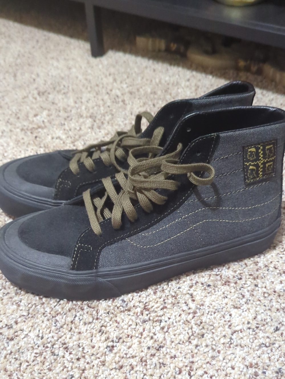 Vans Micheal February High-Top Sneakers in Black and Olive